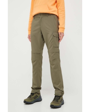 Columbia spodnie outdoorowe Silver Ridge Utility kolor zielony dopasowane medium waist