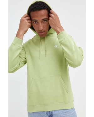 Converse bluza kolor zielony z kapturem gładka