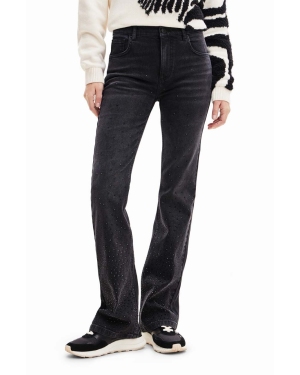 Desigual jeansy x Disney damskie medium waist