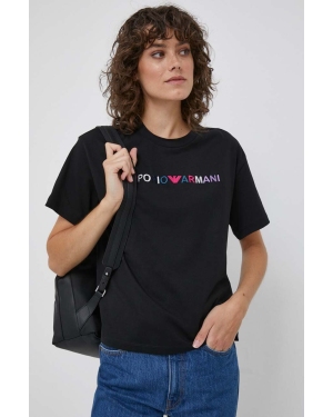 Emporio Armani t-shirt bawełniany kolor czarny