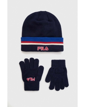 Fila czapka i rękawiczki dziecięce BEREA Set beanies & Gloves kolor granatowy