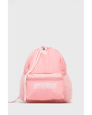 Guess plecak damski kolor różowy duży z nadrukiem