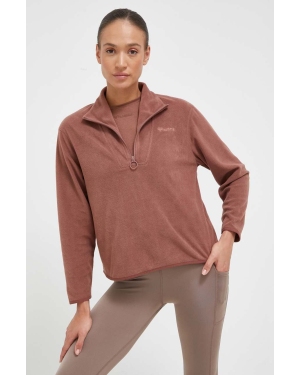 Hummel bluza sportowa Connect kolor brązowy gładka