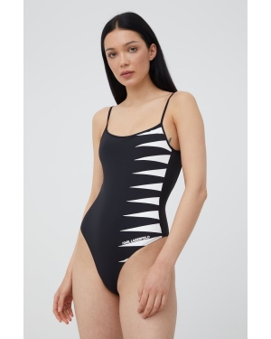 Karl Lagerfeld jednoczęściowy strój kąpielowy KL22WOP09 kolor czarny miękka miseczka