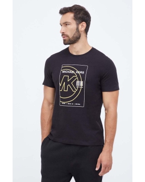 Michael Kors t-shirt lounge bawełniany kolor czarny z nadrukiem 6F36G30091