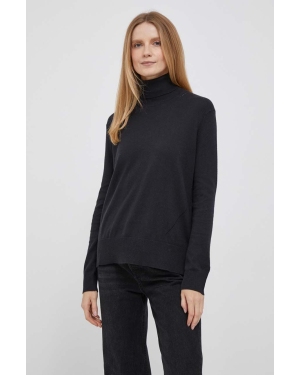 Pepe Jeans sweter z domieszką wełny Donna damski kolor czarny lekki z golfem