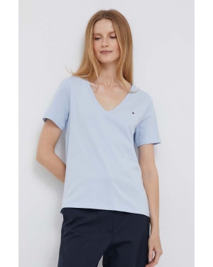 Tommy Hilfiger t-shirt bawełniany kolor niebieski WW0WW39781
