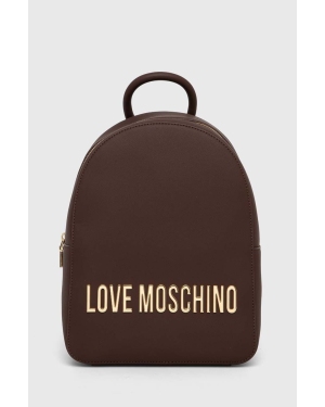 Love Moschino plecak damski kolor brązowy mały gładki