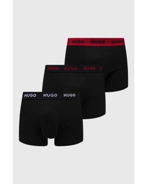 HUGO bokserki 3-pack męskie kolor czarny 50469766