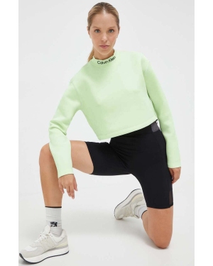 Calvin Klein Performance bluza treningowa kolor zielony z nadrukiem