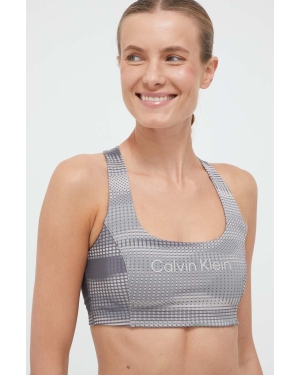 Calvin Klein Performance biustonosz sportowy Essentials kolor szary wzorzysty