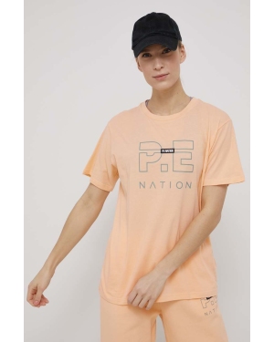 P.E Nation t-shirt bawełniany kolor pomarańczowy