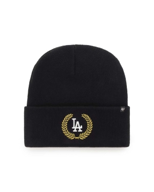 47brand czapka z daszkiem z domieszką wełny MLB Los Angeles Dodgers kolor czarny