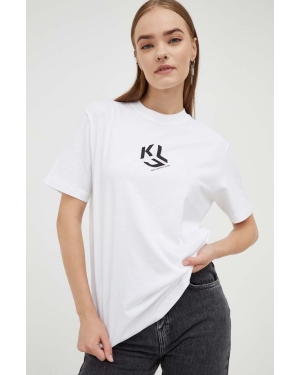 Karl Lagerfeld Jeans koszulka damskie kolor biały