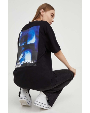 Karl Lagerfeld Jeans t-shirt bawełniany kolor czarny