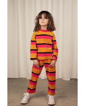 Mini Rodini sweter bawełniany dziecięcy kolor pomarańczowy