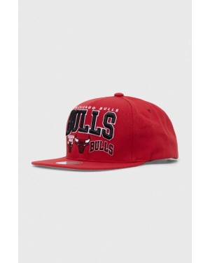 Mitchell&Ness czapka z daszkiem CHICAGO BULLS kolor czerwony wzorzysta