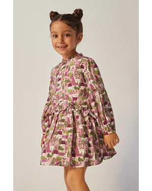 Mayoral sukienka dziecięca kolor fioletowy mini rozkloszowana