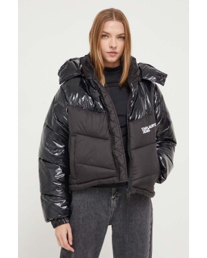 Karl Lagerfeld Jeans kurtka damska kolor czarny zimowa oversize