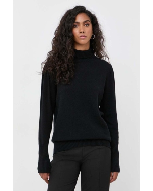 Twinset sweter kaszmirowy kolor czarny lekki z golfem