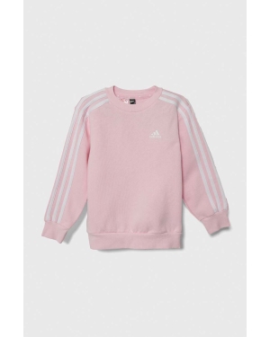 adidas bluza dziecięca kolor różowy z aplikacją