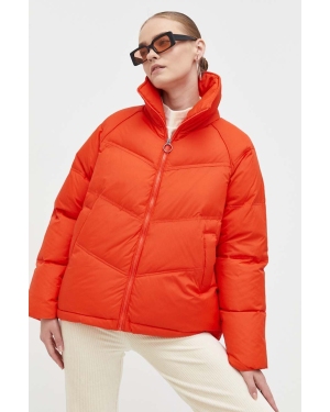Billabong kurtka damska kolor pomarańczowy zimowa oversize