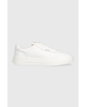 BOSS sneakersy skórzane Baltimore kolor biały 50502893