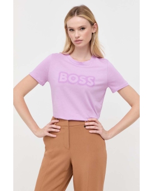 Boss Orange t-shirt bawełniany BOSS ORANGE kolor różowy 50501139