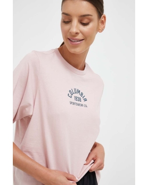 Columbia t-shirt bawełniany North Cascades kolor różowy 1992085