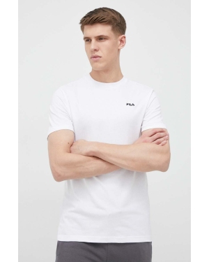 Fila t-shirt bawełniany kolor biały gładki