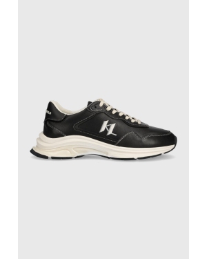 Karl Lagerfeld sneakersy skórzane LUX FINESSE kolor czarny KL53165C