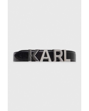 Karl Lagerfeld pasek skórzany damski kolor czarny