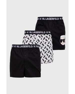 Karl Lagerfeld bokserki bawełniane 3-pack kolor czarny