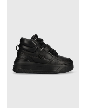 Karl Lagerfeld sneakersy skórzane KREW MAX KC kolor czarny KL63350