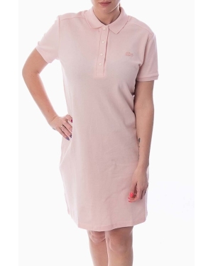 Lacoste sukienka EF5473-ADY kolor różowy mini dopasowana EF5473.-ADY