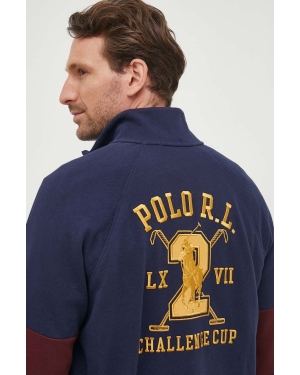 Polo Ralph Lauren bluza męska kolor granatowy z aplikacją