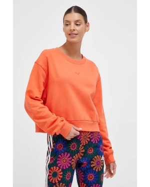 Roxy bluza bawełniana damska kolor pomarańczowy gładka