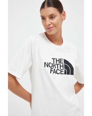 The North Face t-shirt bawełniany kolor beżowy