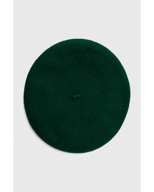 United Colors of Benetton beret wełniany kolor zielony wełniany