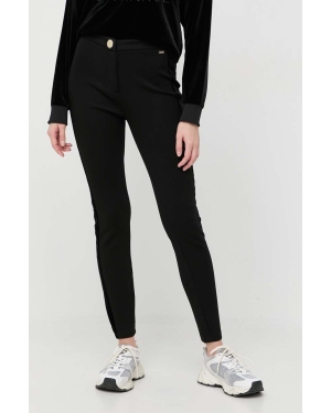 Armani Exchange spodnie damskie kolor czarny dopasowane high waist
