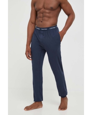 Calvin Klein Underwear spodnie piżamowe męskie kolor granatowy gładka