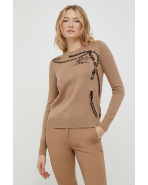 Lauren Ralph Lauren sweter damski kolor beżowy lekki