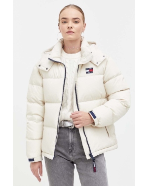 Tommy Jeans kurtka puchowa damska kolor beżowy zimowa