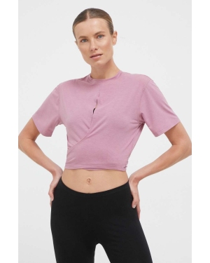 adidas Performance t-shirt do jogi Studio kolor różowy
