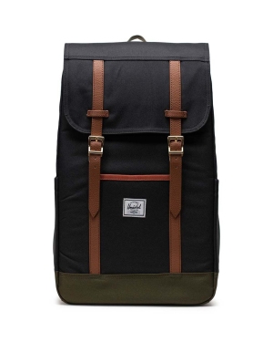Herschel plecak Retreat Backpack kolor czarny duży gładki