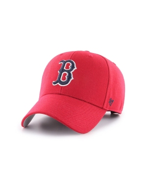 47 brand Czapka MLB Boston Red Socks kolor czerwony z aplikacją