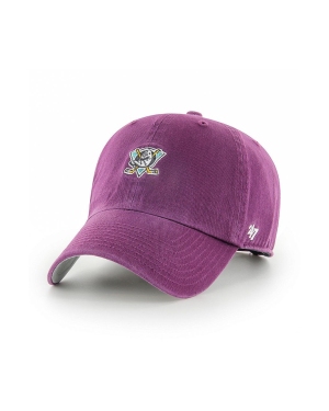 47 brand czapka Anaheim Ducks kolor fioletowy z aplikacją