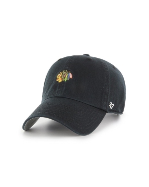 47brand czapka Chicago Blackhawks kolor czarny z aplikacją
