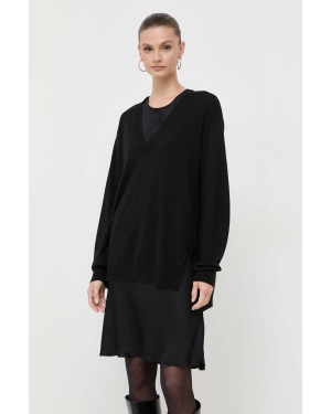 Twinset sukienka i sweter kolor czarny mini dopasowana