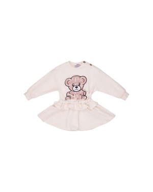 Pinko Up sukienka niemowlęca kolor beżowy mini rozkloszowana